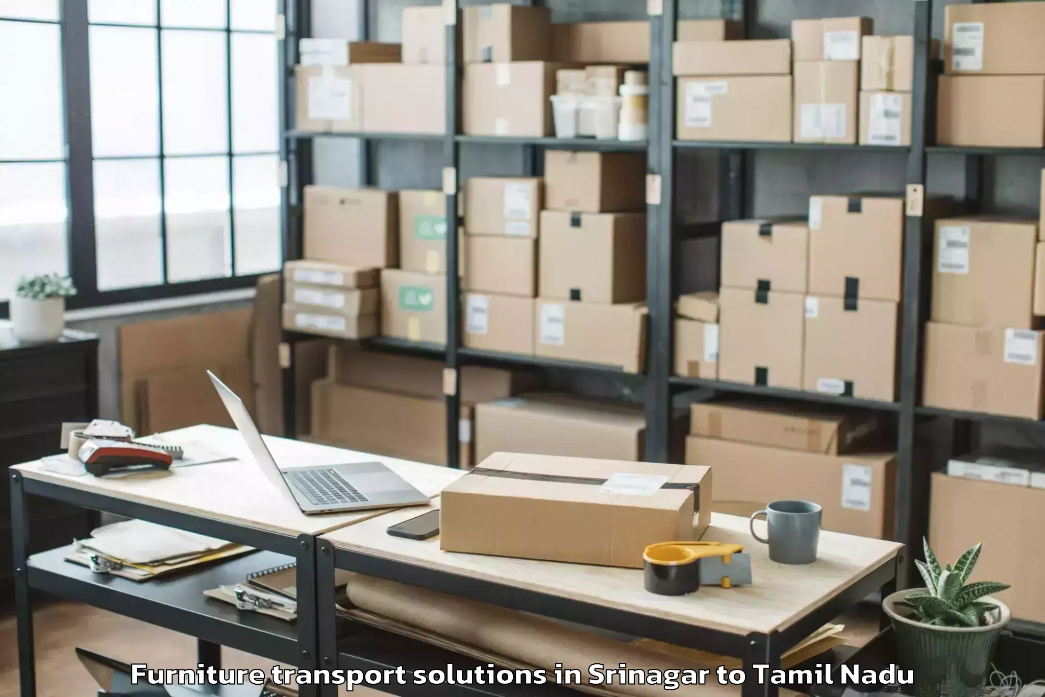 Hassle-Free Srinagar to Perambur Furniture Transport Solutions